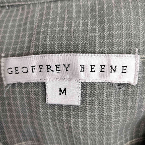 ジェフリービーン GEOFFREY BEENE チェック ラウンドヘム 半袖シャツ メンズ JPN:M
