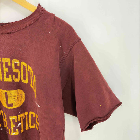 チャンピオン Champion 80s トリコタグ REVERSE WEAVE 3段カレッジ カプセルプリント クルーネック S/S スウェット メンズ import:L