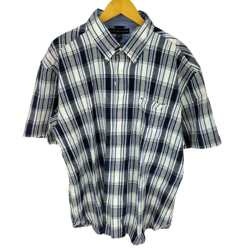 トミーヒルフィガー TOMMY HILFIGER S/Sボタンダウンチェックシャツ メンズ JPN:XL