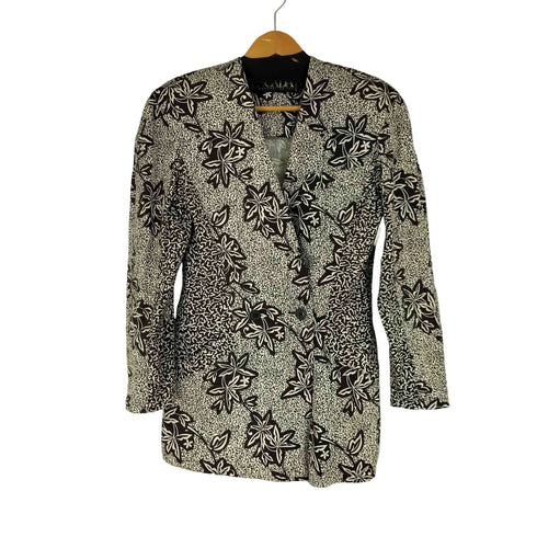 エスカーダ ESCADA 総柄 ノーカラージャケット レディース DE:34