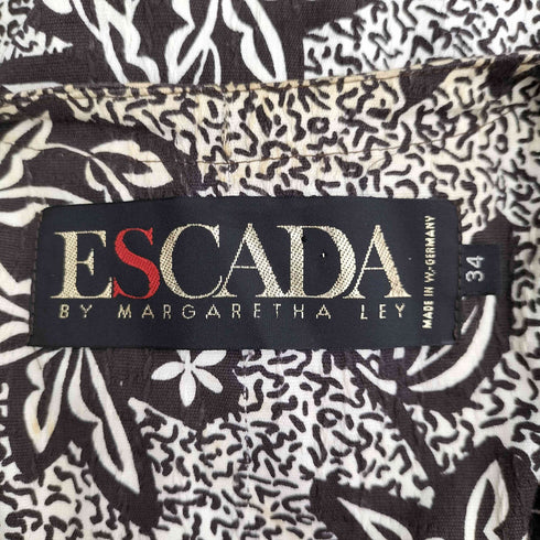 エスカーダ ESCADA 総柄 ノーカラージャケット レディース DE:34