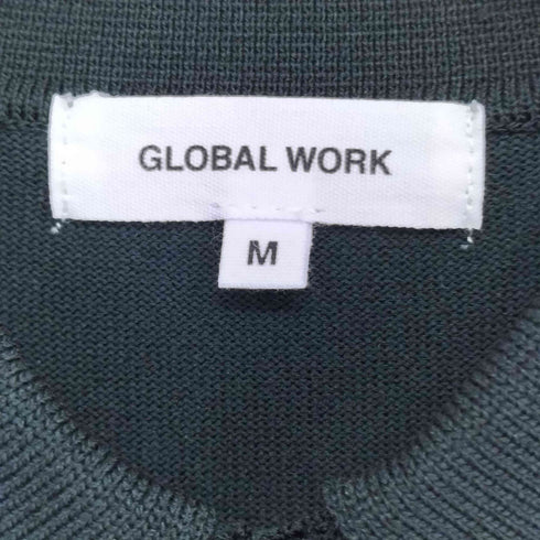 グローバルワーク GLOBAL WORK アンチピリングハイゲージニットポロ メンズ M
