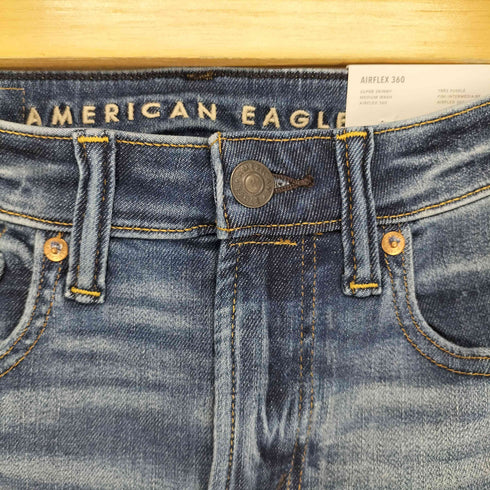 アメリカンイーグルアウトフィッターズ AMERICAN EAGLE OUTFITTERS SUPER SKINNY ジップフライデニムパンツ メンズ 28/30