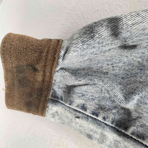 WINLIT ペイント加工 レザー切替 ウエスタンデニムジャケット メンズ