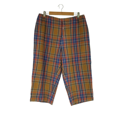 ビームスプラス BEAMS+ チェック ワイドクロップドパンツ メンズ