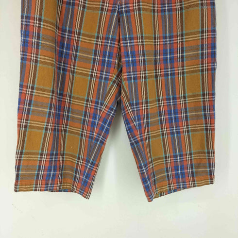 ビームスプラス BEAMS+ チェック ワイドクロップドパンツ メンズ