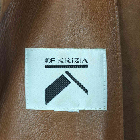OF KRIZIA レザーカーコート メンズ