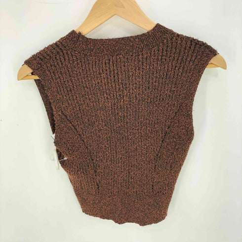 メゾンスペシャル MAISON SPECIAL 23aw Curl Yarn Short Length Sleeveless Knit Tops カールヤーンショートノースリーブニット レディース FREE