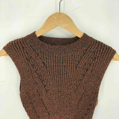 メゾンスペシャル MAISON SPECIAL 23aw Curl Yarn Short Length Sleeveless Knit Tops カールヤーンショートノースリーブニット レディース FREE
