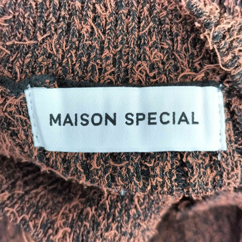 メゾンスペシャル MAISON SPECIAL 23aw Curl Yarn Short Length Sleeveless Knit Tops カールヤーンショートノースリーブニット レディース FREE