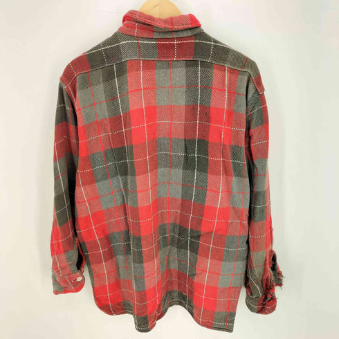 KING KOLE 60s~70s タータンチェック フロントダブルフラップポケット マチ付き L/S シャツ メンズ