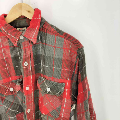 KING KOLE 60s~70s タータンチェック フロントダブルフラップポケット マチ付き L/S シャツ メンズ