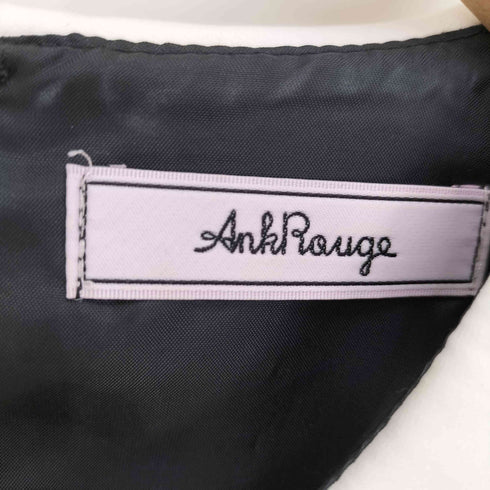 アンクルージュ Ank Rouge チェリー柄 リボン付き レース フレア ワンピース レディース