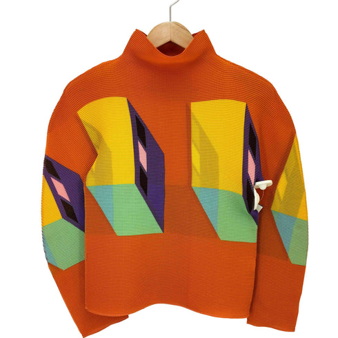 ミーイッセイミヤケ me ISSEY MIYAKE 25AW CUBE ハイネック プリーツトップ レディース