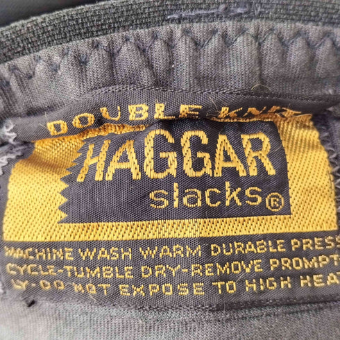 ハガークロージング HAGGAR 70-80s DOUBLE KNIT TALONジップ スラックスパンツ メンズ