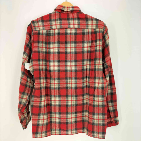 ペニーズタウンクラフト PENNEYS TOWNCRAFT 50s~60s Pタグ チェック ウールナイロン L/S オープンカラーシャツ メンズ import:M