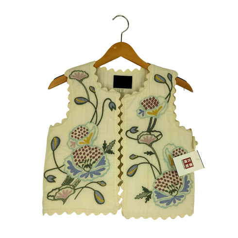 ザラ ZARA 花刺繍 コットンベスト レディース 164cm