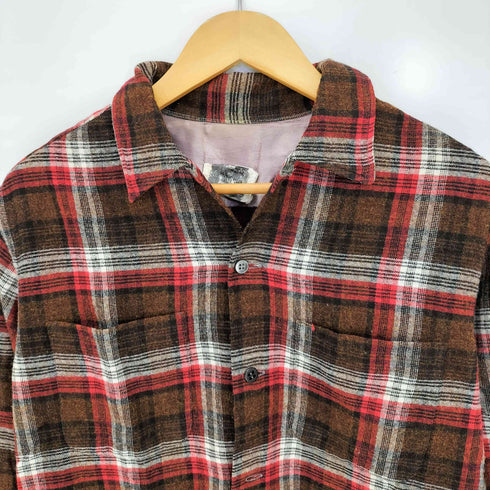 ペニーズタウンクラフト PENNEYS TOWNCRAFT 50s~60s 船タグ チェック フロントダブルポケット L/S オープンカラーシャツ メンズ import:M
