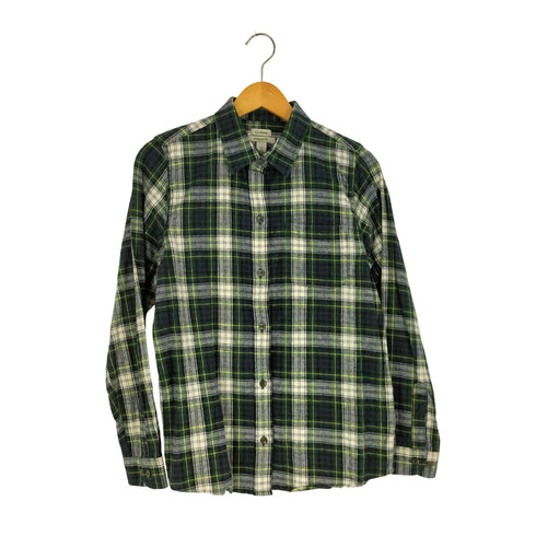 エルエルビーン L.L.Bean スリランカ製 Relaxed Fit Scotch Plaid Shirt チェック ネルシャツ レディース import:S