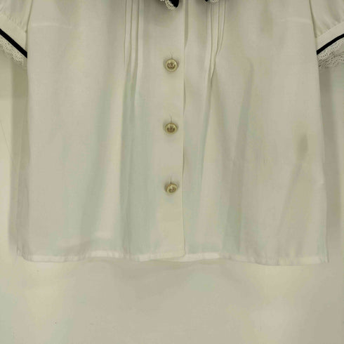 SecretHoney レース リボン付き セーラー シャツ ブラウス レディース JPN:2