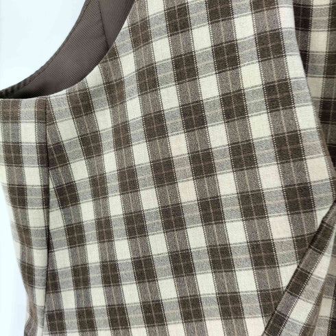 ザラ ZARA チェック柄フィットトップベスト レディース import:L