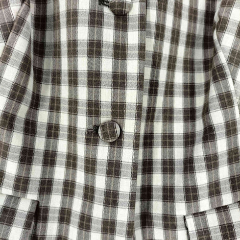 ザラ ZARA チェック柄フィットトップベスト レディース import:L