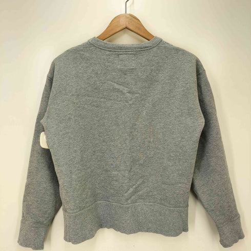 ドレイクス Drakes Grey Cotton Jersey Flag Motif Sweatshirt ロゴ クルーネック スウェット レディース DE:36
