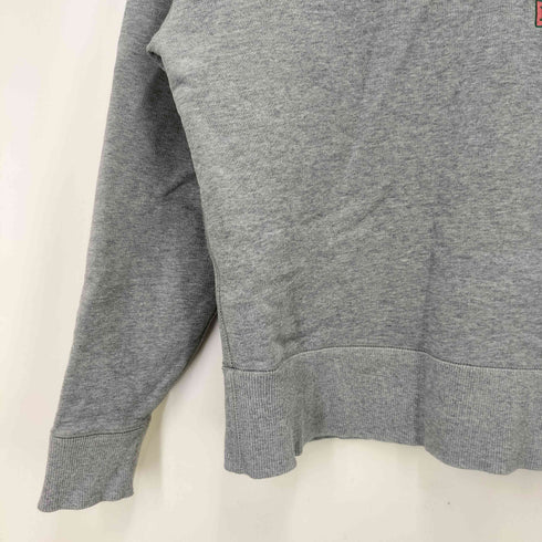 ドレイクス Drakes Grey Cotton Jersey Flag Motif Sweatshirt ロゴ クルーネック スウェット レディース DE:36