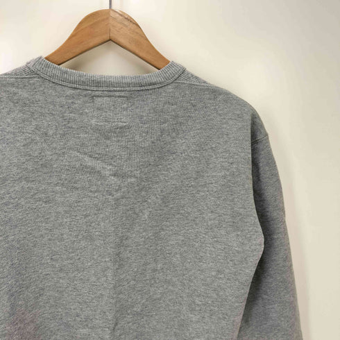 ドレイクス Drakes Grey Cotton Jersey Flag Motif Sweatshirt ロゴ クルーネック スウェット レディース DE:36