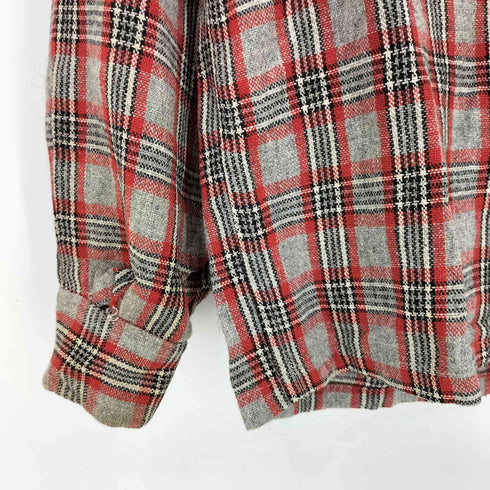 ペニーズタウンクラフト PENNEYS TOWNCRAFT 50s~60s Pタグ チェック フロントダブルフラップポケット L/S オープンカラーシャツ メンズ import:S