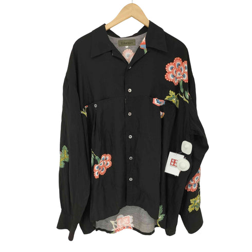 ワイズフォーメン Ys for men 総柄レーヨン L/S 開襟シャツ メンズ 3