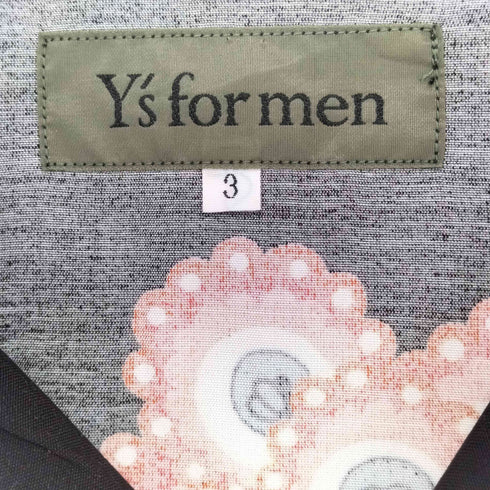 ワイズフォーメン Ys for men 総柄レーヨン L/S 開襟シャツ メンズ 3