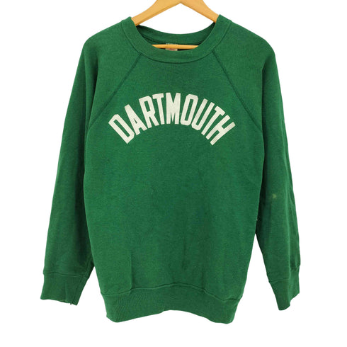 チャンピオン Champion 80s USA製 トリコタグ カレッジ フロッキープリント ラグラン クルーネックスウェット メンズ import:L