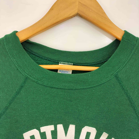 チャンピオン Champion 80s USA製 トリコタグ カレッジ フロッキープリント ラグラン クルーネックスウェット メンズ import:L