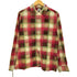 ヴァンヒューゼン VAN HEUSEN 60s vanopressタグ マドラスチェック フロントダブルフラップポケット L/S オープンカラーシャツ メンズ import:M