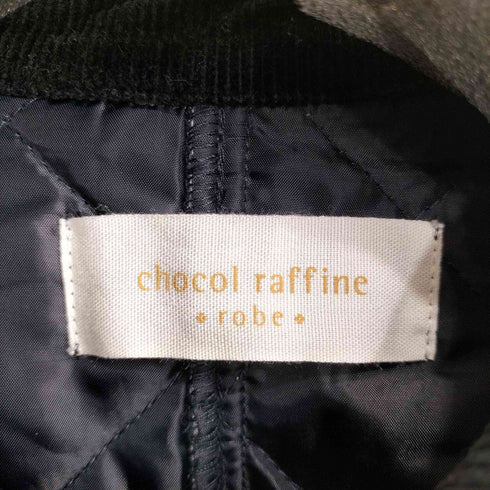 ショコラフィネローブ chocol raffine robe 襟付きキルティングコート レディース