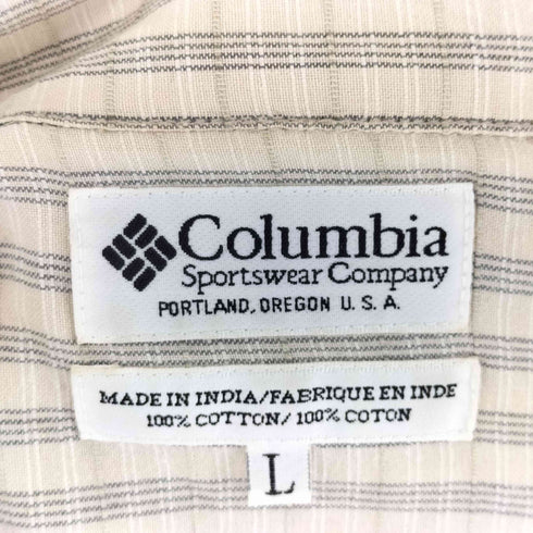 コロンビア Columbia ボタンダウンチェックシャツ メンズ L