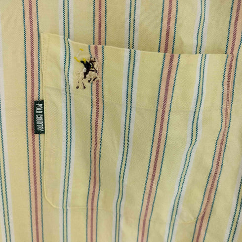 ポロカントリー POLO COUNTRY ボタンダウンストライプ半袖シャツ メンズ L