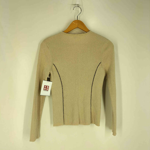 クレージュ courreges ビーズ フリル ラメ リブニットカーディガン レディース JPN:40