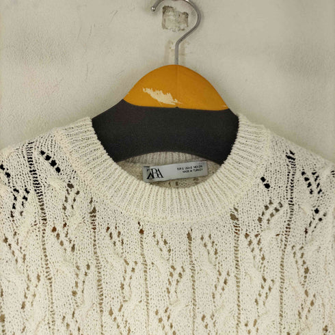 ザラ ZARA レース編み サマーニット トップス レディース import:S