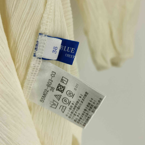 ブルーレーベルクレストブリッジ BLUE LABEL CRESTBRIDGE コットンクレープジャージースタンドカラーブラウス レディース JPN:38