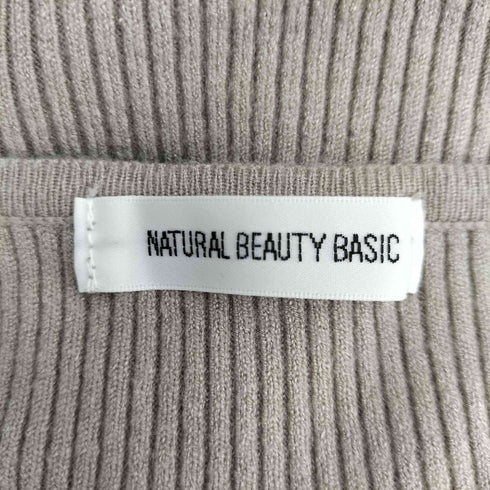 ナチュラルビューティーベーシック NATURAL BEAUTY BASIC フリルカーデ&ナローニットワンピース レディース JPN:M