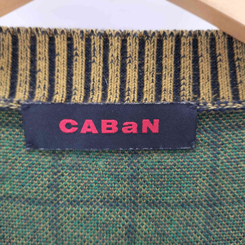 キャバン CABaN 21AW コットンカシミヤ フラワータイルジャカード クルーネックプルオーバー メンズ import:M