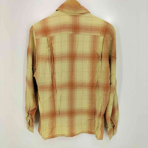 Da Vinci 60s チェック シングルポケット L/S オープンカラーシャツ メンズ import:M
