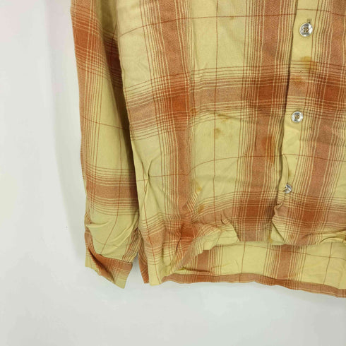 Da Vinci 60s チェック シングルポケット L/S オープンカラーシャツ メンズ import:M