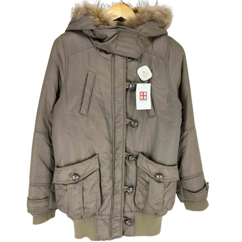 セシルマクビー CECIL McBEE racoon fur ラクーンファー 裏ボアファージャケット Y2K レディース JPN:M