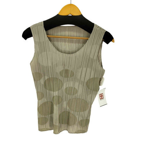 プリーツプリーズイッセイミヤケ PLEATS PLEASE ISSEY MIYAKE ドット柄 プリーツ タンクトップ レディース JPN:3