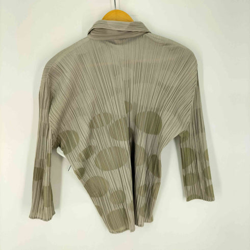 プリーツプリーズイッセイミヤケ PLEATS PLEASE ISSEY MIYAKE ドット柄 プリーツ シャツ レディース JPN:4
