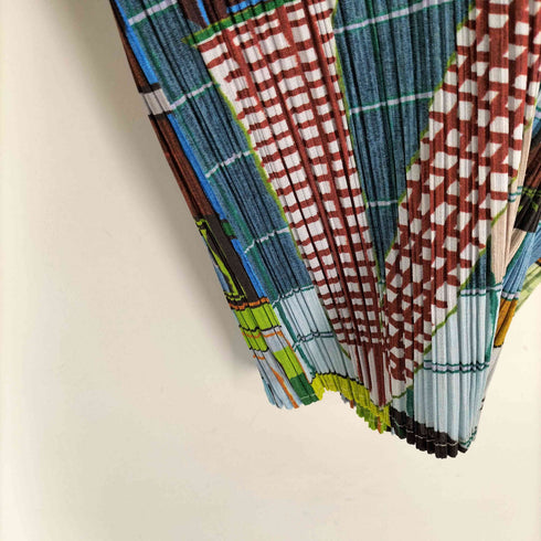 プリーツプリーズイッセイミヤケ PLEATS PLEASE ISSEY MIYAKE マルチカラー 総柄 プリーツ シャツ レディース JPN:4