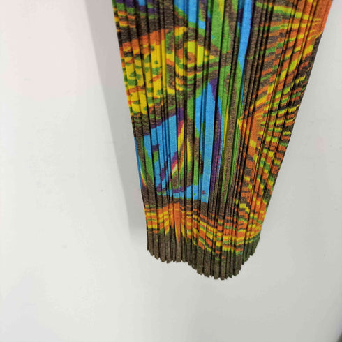 プリーツプリーズイッセイミヤケ PLEATS PLEASE ISSEY MIYAKE 動物 総柄 プリーツ ロング カーディガン レディース JPN:3